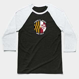 Maryland Disc Golf - Flag Light Baseball T-Shirt